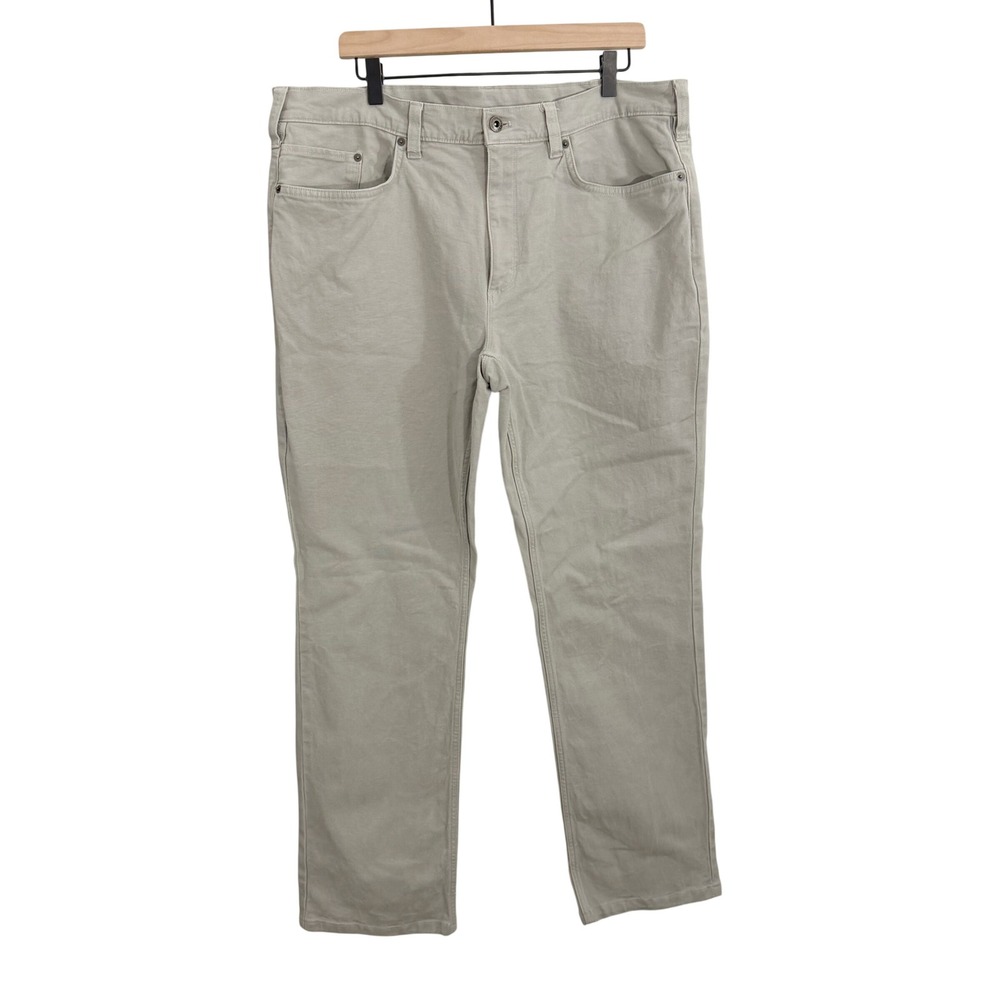 Eddie Bauer Straight Fit Pants Khaki Beige 38 Dadcore Workwear Casual Gorpcore